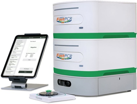 AMDI Fast PCR device stack with tablet
