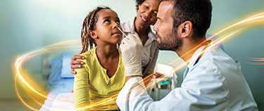 Doctor with patient
